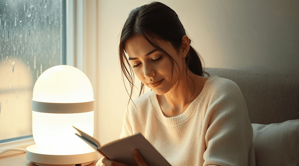 Person practicing self-care during the holidays